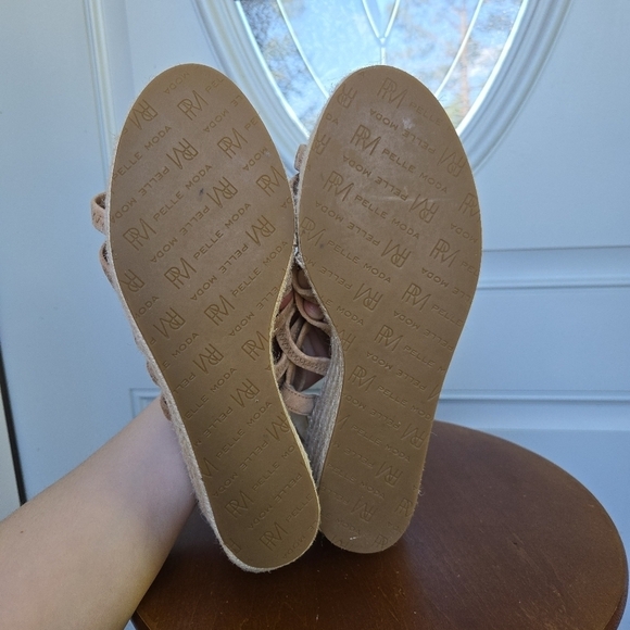 Pelle Moda Kortez Espadrille Wedges Tan - Picture 4 of 6